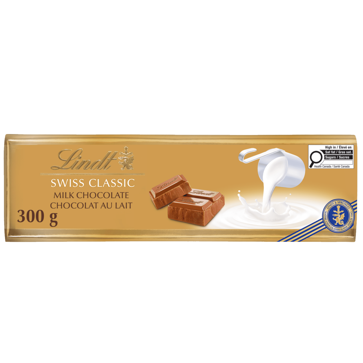 Lindt SWISS CLASSIC Gold Milk Chocolate Bar
