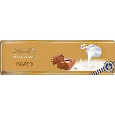 Lindt Chocolat au lait SWISS CLASSIC Gold – Barre 300 g, 4,66 $/100g