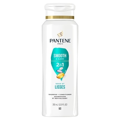 Pantene Shampooing et revitalisant 2 en 1 PRO-V Smooth & Sleek 355 ml, 1,27 $/100ml