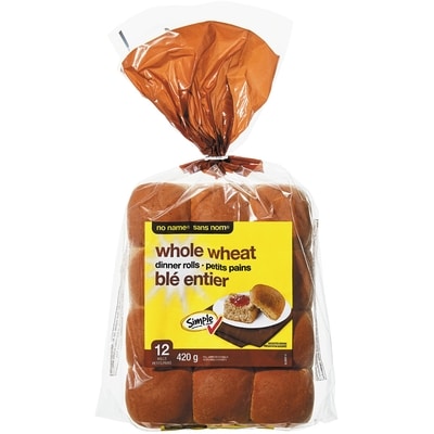 No Name Dinner Roll Whole Wheat 420 g, $1.07/100g