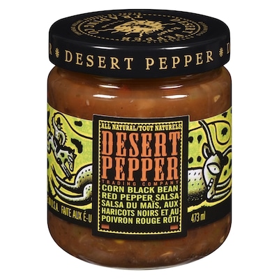 Desert Pepper Corn Black Bean Red Pepper Salsa 473 ml, $1.69/100ml