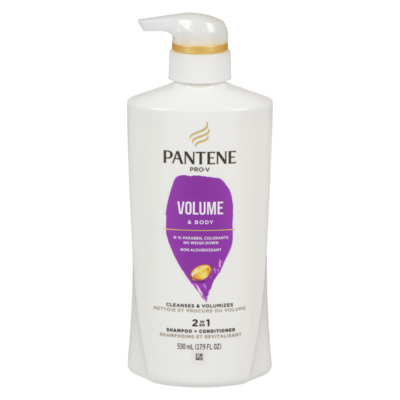 Pantene Shampooing et revitalisant 2en1 PRO-V Volume & Body 530 ml, 1,79 $/100ml