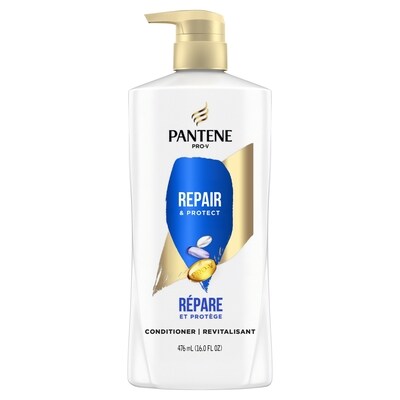 Pantene Revitalisant, répare et protège pour les cheveux abîmés, convient aux cheveux colorés, avec pompe 476 ml, 1,58 $/100ml
