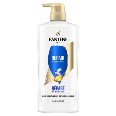 Pantene Revitalisant, répare et protège pour les cheveux abîmés, convient aux cheveux colorés, avec pompe 476 ml, 1,99 $/100ml