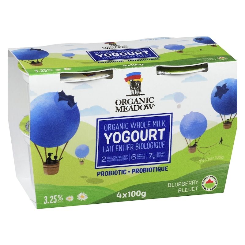 Yogourt Organic Whole Milk Blueberry 3.25% M.F.