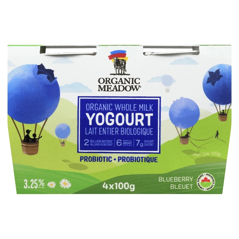 Yogourt Organic Whole Milk Blueberry 3.25% M.F.
