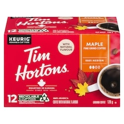 Tim Hortons K-cup Pods Medium Roast, Maple 12 ea, $1.17/1ea