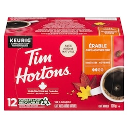 Tim Hortons K-cup Capsules Torréfaction moyenne érable 12 ea, 1,33 $/1ch