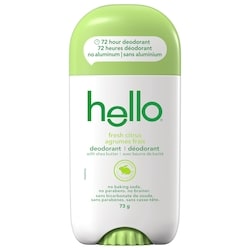 Hello Déodorant sans aluminium agrumes frais pour femmes et hommes, 73 g 73 g, 13,68&nbsp;$/100g