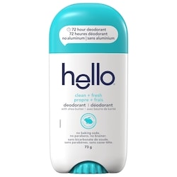 Hello Déodorant sans aluminium propre + frais pour femmes et hommes 73 g, 13,68&nbsp;$/100g