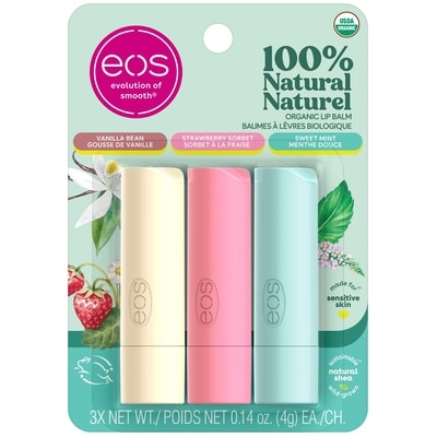 EOS 100 % Naturels et Biologiques, Lot de 3 baumes différents en bâton 12 g, 99,92 $/100g