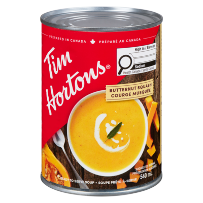 Tim Hortons Soupe prête-à-servir courge musquée 540 ml, 0,74 $/100ml