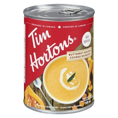 Tim Hortons Soupe prête-à-servir courge musquée 540 ml, 8,31 $/100ml