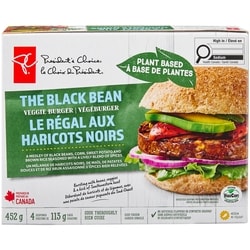 Végéburger à base de plantes haricots noirs, maïs et patates douces