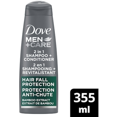 Dove Shampooing et revitalisant 2 en 1 Men+Care Hair Fall Protection 355 ml, 1,41 $/100ml