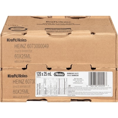 Heinz Barbecue Sauce 120x25.0 ml, $1.03/100ml
