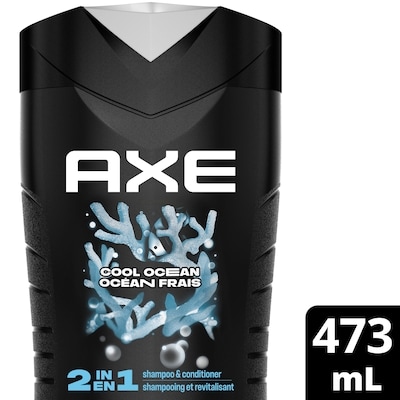Axe 2 In 1 Shampoo & Conditioner Men'S Hair Cool Ocean Made with Menthol 473 ml, $1.37/100ml