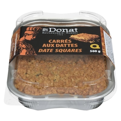 St-Donat Carrés aux dattes 500 g, 1,40 $/100g