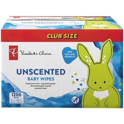 President's Choice Club Pack Unscented Baby Wipes 1200 ea, $0.02/1ea