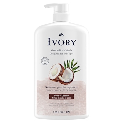 Ivoire Nettoyant pour le corps Doux, Notes de noix de coco 1035 ml, 0,72 $/100ml