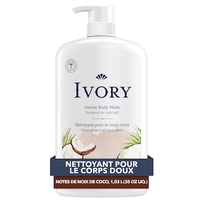 Ivoire Nettoyant pour le corps doux noix de coco 1035 ml, 0,97 $/100ml