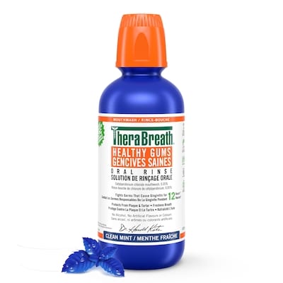 TheraBreath Oral Rinse Healthy Gums Clean Mint 473 ml, $3.17/100ml