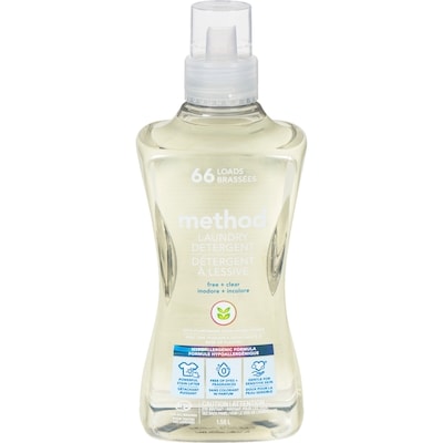 Method Détergent à lessive inodore + incolore 1.6 l, 1,31 $/100ml