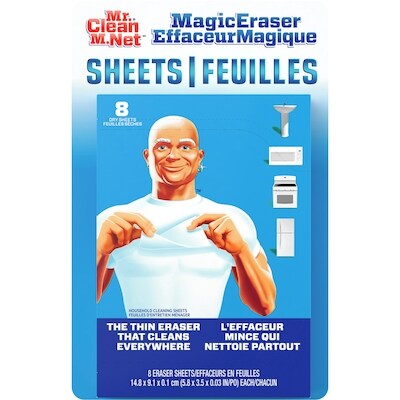 Mr. Clean Magic Eraser Cleaning Sheets, the power of a Magic Eraser in a thin, flexible, disposable Cleaning Sheet, 8 count 8 ea, $0.62/1ea