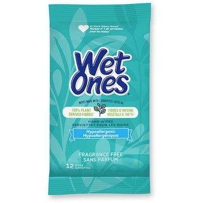 Wet Ones Biodegradable Hand Wipes Wet Wipes 12 ea, $0.33/1ea