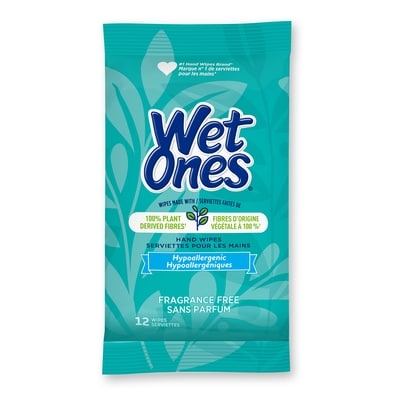 Wet Ones Serviettes biodégradables pour les mains 12 ea, 0,33 $/1ch