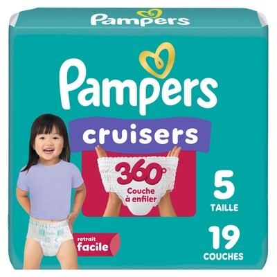 Pampers Couches Cruisers 360°, taille 5, 19 unités 19 ea, 0,95 $/1ch