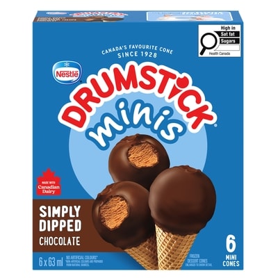 Nestlé Drumstick Minis Simply Dipped Chocolate 378 ml, $1.85/100ml
