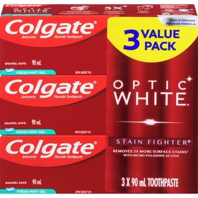 Colgate Optic White Stain Fighter Toothpaste 270 ml, $2.96/100ml