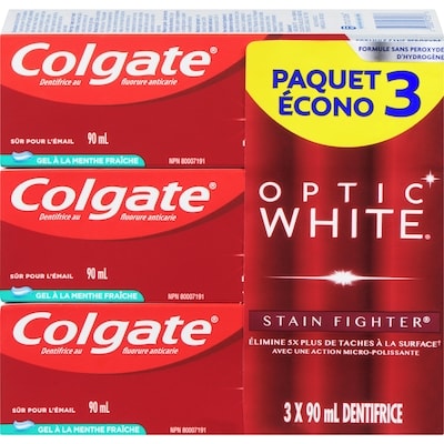 Colgate Dentifrice Optic White Stain Fighter 270 ml, 4,26 $/100ml