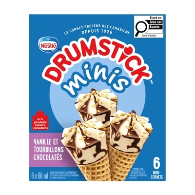 Nestlé Drumstick Minis Vanille Et Tourbillons Chocolatés 396 ml, 1,52 $/100ml