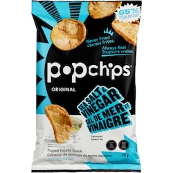 Popchips Saveur De Sel De Mer Et Vinaigre Original Collation De Pommes De Terre Sautées 142 g, 3,17 $/100g