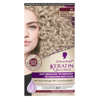 Couleur de qualité professionnelle 9.1 blond cendré clair