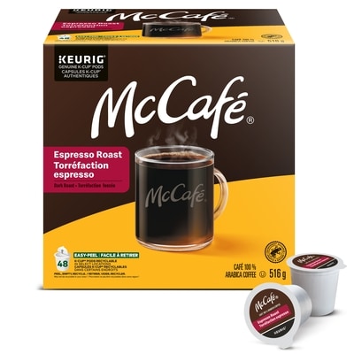 McCafé McCafé Espresso Capsules De Café K-Cup, 48 Unités, Provenant De Sources Éthiques, Pour Les Cafetières Keurig 48 ea, 1,00 $/1ch