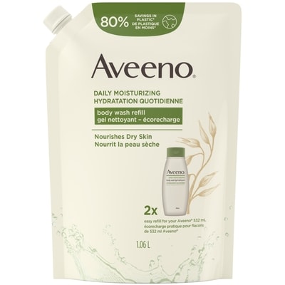 Aveeno Gel nettoyant hydratant quotidien Écorecharge 1.06 l, 1,89 $/100ml