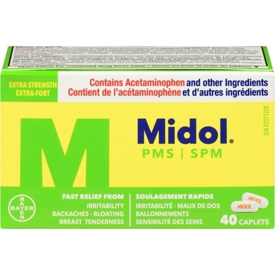 Midol PMS Caffeine-Free, Fast Relief of Pre-Menstrual Period Symp 40 ea, $0.35/1ea