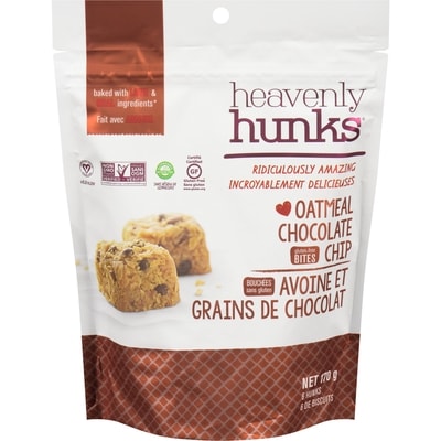 Heavenly Hunks Oatmeal Chocolate Chip Gluten-Free Bites 170 g, $3.82/100g