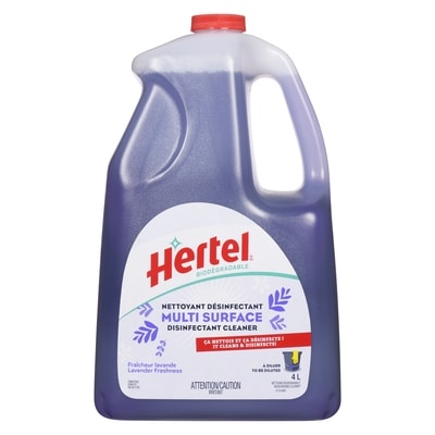 Hertel Multi Surface Lavender Freshness Biodégradable Disinfectant Cleaner 4 l, $0.30/100ml