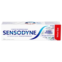 Sensodyne Blanchissant Éclatant Format Économique Dentifrice 135 ml, 5,55 $/100ml