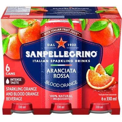 SanPellegrino Boisson pétillante aux fruits italienne Aranciata Rossa 6x330.0 ml, 0,35 $/100ml
