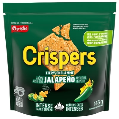 Christie Craquelins CRISPERS jalapeño enflammé, c'est un chip ou un craquelin? 145 g, 2,07 $/100g