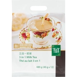 T&T Thé au lait 3 en 1 480 g, 1,66 $/100g