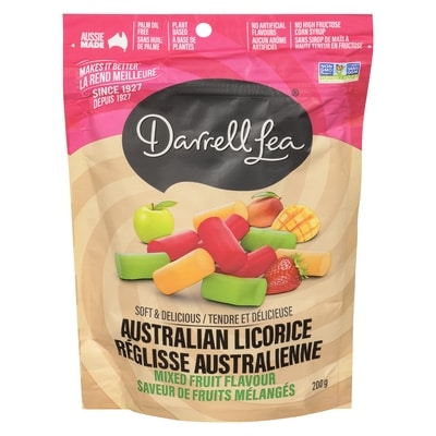 Darrell Lea Réglisse australienne douce saveur de fruits mixtes 200 g, 2,25 $/100g
