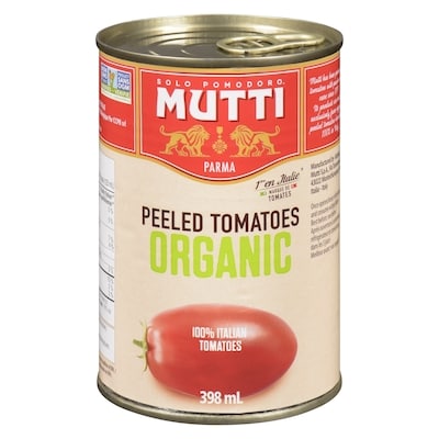 Mutti Peeled Tomatoes Organic 398 ml, $1.00/100ml