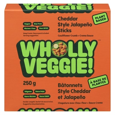 Wholly Veggie De Cheddar Végétalien Au Jalapeño Moyenne Bâtonnets 283 g, 2,83 $/100g