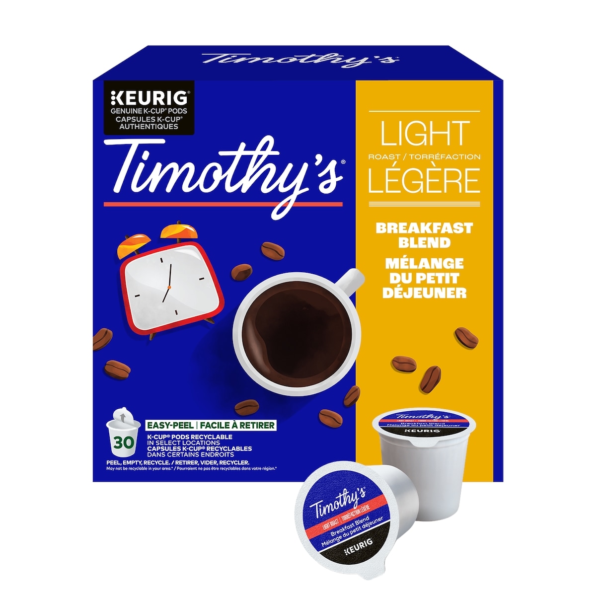 Timothy’s Breakfast Blend Light Roast K-Cup Coffee Pods